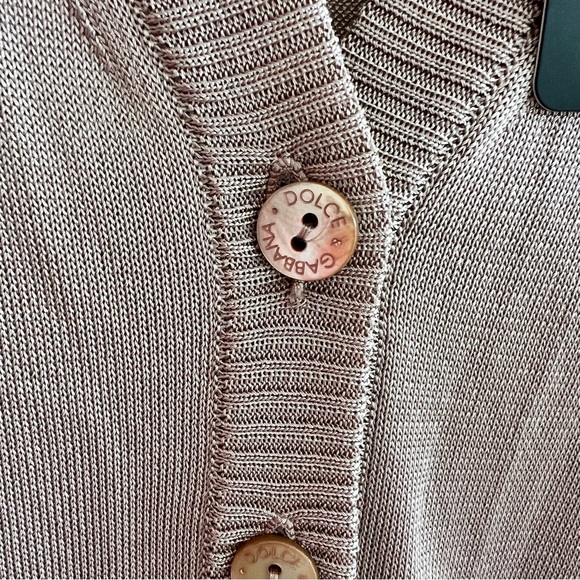 NWT DOLCE & GABBANA Knit Buttoned Cardigan Sweater sz 46  / size 10 - Picture 3 of 16